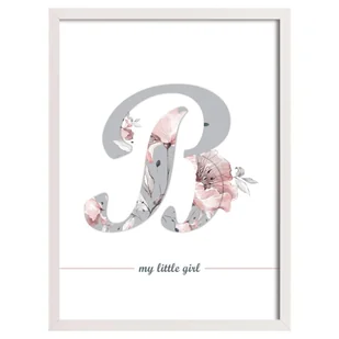Obrazek Rose Lagoon Letter 30x40cm - Wyposażenie pokoiku dziecięcego - miniaturka - grafika 1