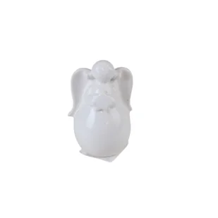 Figurka ceramiczna aniołek 7,5 x 6,2 x 10,7 cm biały - Ozdoby bożonarodzeniowe - miniaturka - grafika 1