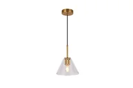 Lampy sufitowe - Lampa wisząca GIGLAS Ø18 E27- złoty/transparentny - miniaturka - grafika 1