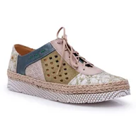 Półbuty damskie - Damskie Półbuty Maciejka Skórzane Zielone 03339-09 - miniaturka - grafika 1