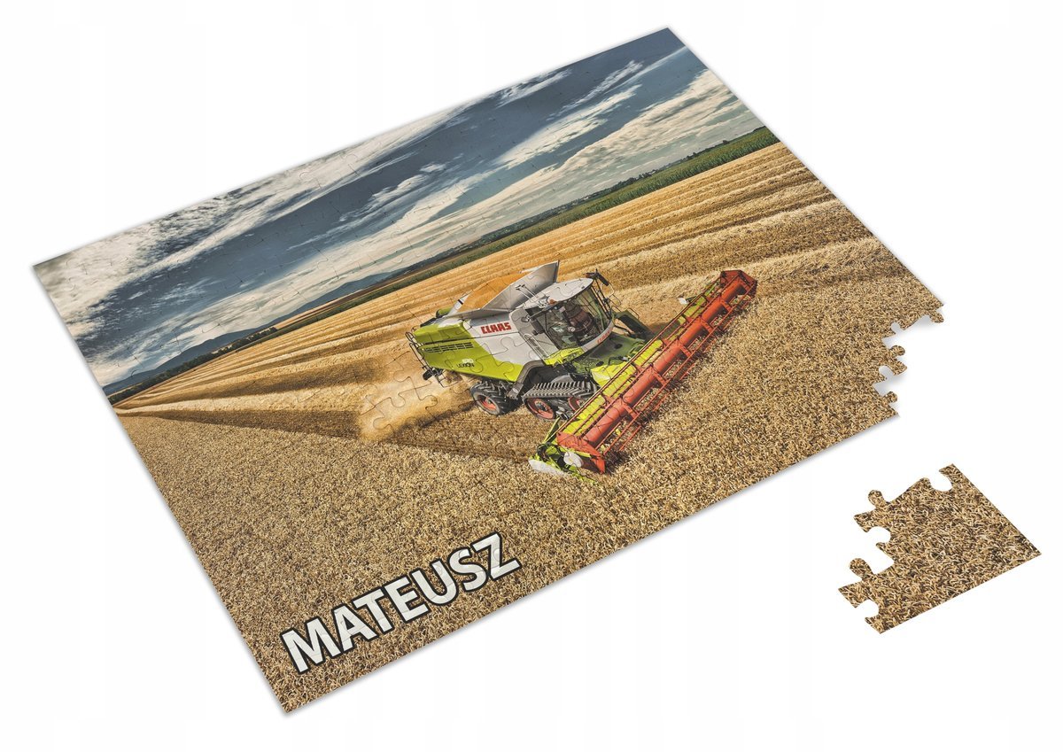 Puzzle CLAAS KOMBAJN A3 252 el z Nadrukiem Twoje IMIĘ + Pudełko 7