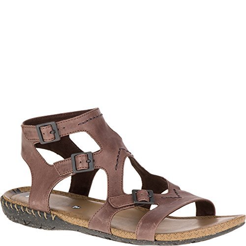 Merrell Whisper Buckle, damskie espadryle płaskie, Brązowy, 6.5 UK Wide