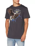Koszulki męskie - Lee Męski T-shirt Biker Tee, Washed Black, M - miniaturka - grafika 1