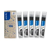 Wkłady do długopisów - Zestaw 5x wkłady PILOT Frixion 0,7 czarny - miniaturka - grafika 1