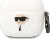 Akcesoria do słuchawek - Karl Lagerfeld 3D Silicone NFT do AirPods 4 biały - miniaturka - grafika 1