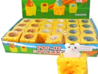 Zabawki zręcznościowe - Gniotek mysz w serze (24szt) Adar - zabawka - miniaturka - grafika 1