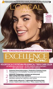 Loreal Excellence Creme 5 Jasny brąz - Farby do włosów i szampony koloryzujące - miniaturka - grafika 1