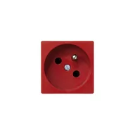 Gniazdka elektryczne - CONNECT Gniazdo K45 z uziemieniem 16A/230V~, szybkozłączki; czerwony - miniaturka - grafika 1