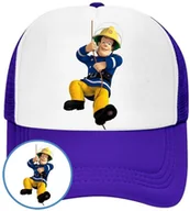 Czapki i chusty sportowe męskie - Czapka z Daszkiem Strażak Sam Niebieska z Nadrukiem Siatka Bejsbolówka - miniaturka - grafika 1