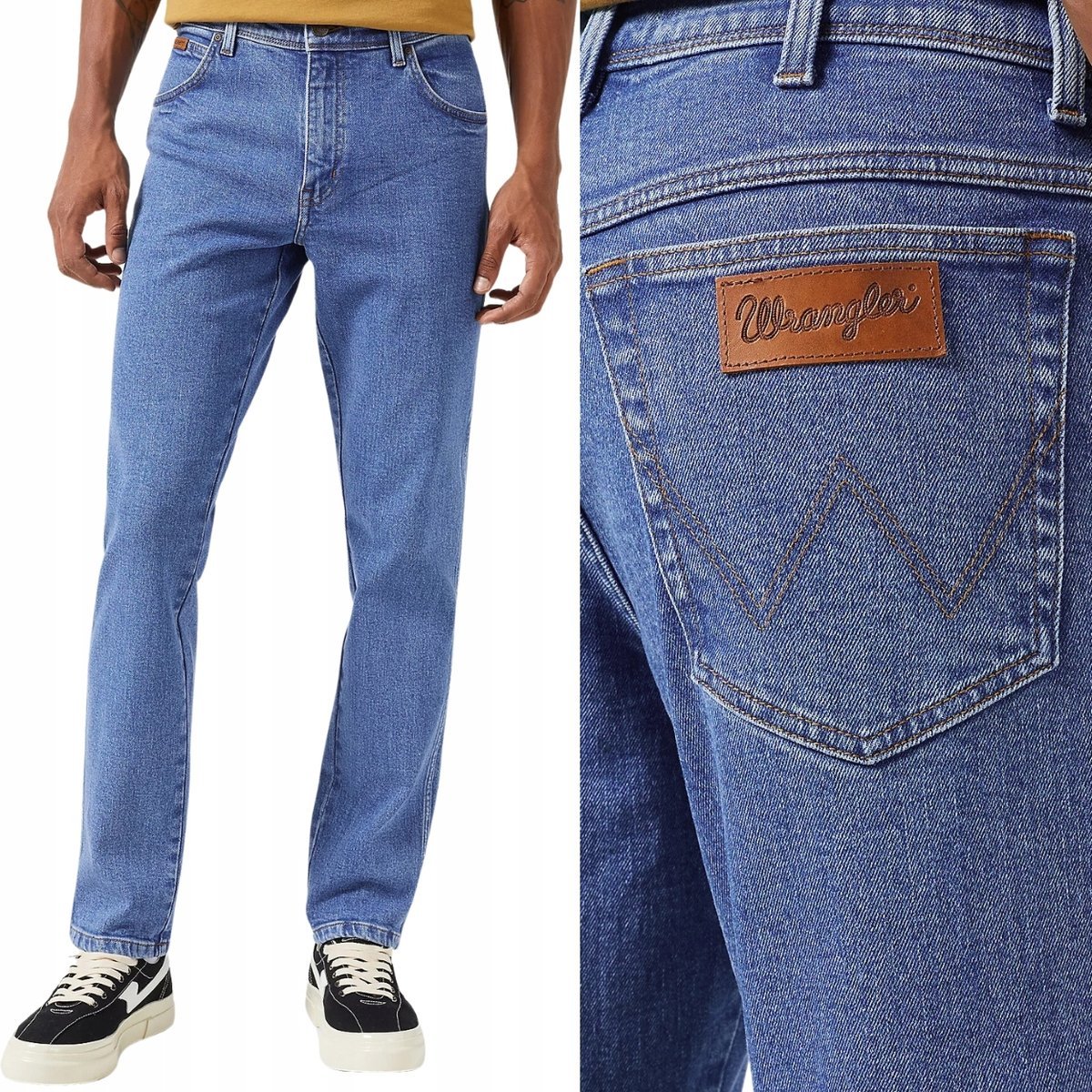 Wrangler TEXAS SLIM Barn DżINS lekko dopasowane spodnie jeansowe W32 L32
