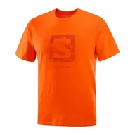 Koszulki sportowe damskie - Koszulka Salomon Outlife Logo Red Orange - miniaturka - grafika 1