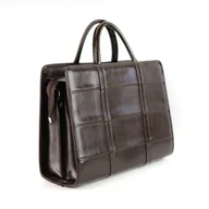 Torebki damskie - 515 Damski kuferek duży pasy - brąz KEMER - miniaturka - grafika 1