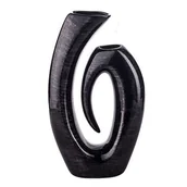 Wazony i flakony - Wazon Symfonia ceramiczny 17 x 17 x 20 cm czarny - miniaturka - grafika 1