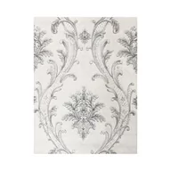 Tapety - tapeta pn2056 ornament biały szary brokatowa na flizelinie - miniaturka - grafika 1