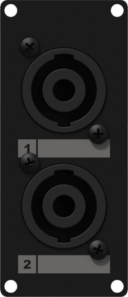 Caymon Moduł CASY ze złączami 2x NL4MP SpeakON CASY142/B