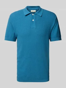 Koszulka polo o kroju super skinny fit z fakturowanym wzorem model ‘AIDEN’ - Koszulki męskie - miniaturka - grafika 1