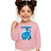 Bluzy dla dziewczynek - BLUZA DZIECIĘCA DERPY KOT DEMON HUNTERS HUNTRIX 110-116 BAWEŁNIANA JAKOŚĆ - miniaturka - grafika 1