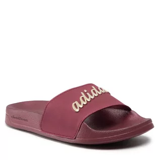 Buty sportowe damskie - Adidas Klapki adilette Shower GZ5928 Bordowy - grafika 1