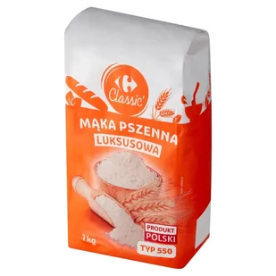 Carrefour Classic Mąka pszenna luksusowa typ 550 1 kg - Mąka - miniaturka - grafika 1