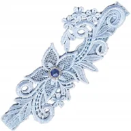 Komplety bielizny - PODWIĄZKA ŚLUBNA NIEBIESKA błękitna SZAFIROWY niebieski KAMIEŃ koronka - miniaturka - grafika 1