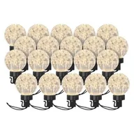 Oświetlenie świąteczne - Łańcuch Party 20x 20 LED, przeźroczyste, 7,6m, ciepła biel, IP44 - miniaturka - grafika 1