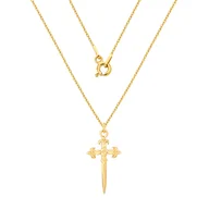 Naszyjniki - Złoty naszyjnik - sztylet - miniaturka - grafika 1