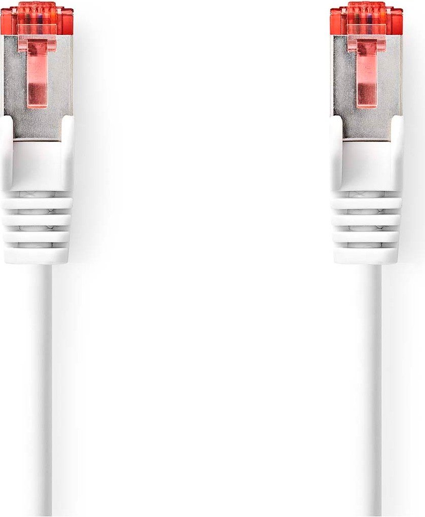 Kabel sieciowy CAT6 RJ45 męski RJ45 męski S/FTP 20,0 m Okrągły LSZH Biały Koperta