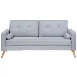 Beliani Sofa dwuosobowa tapicerowana jasnoszara KALMAR - Sofy i kanapy - miniaturka - grafika 1