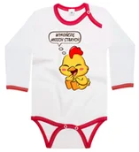 Body dla niemowląt - Body dziecięce Wykończę Moich Starych Śmieszny Kurczak Urwis 74/80 - miniaturka - grafika 1