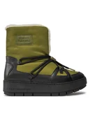 Śniegowce damskie - Tommy Hilfiger Śniegowce Tommy Essential Snowboot FW0FW07504 Zielony - miniaturka - grafika 1