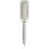 Szczotki i grzebienie do włosów - Olivia Garden Expert Care Rectangular, szczotka z nylonowym włosiem do włosów, Nylon Bristles Silver S - miniaturka - grafika 1