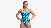 Stroje kąpielowe - FUNKITA Strój kąpielowy damski jednoczęściowy SINGLE STRAP ONE PIECE Hidden Depths - miniaturka - grafika 1