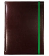 Notesy i bloczki - Notes książkowy A4 Sydne CIEMNY BRĄZ gumka zamykająca zielona, notatnik - miniaturka - grafika 1