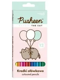 Kredki ołówkowe trójkątne 12 kolorów, Pusheen - St. Majewski - Szkolne artykuły papiernicze - miniaturka - grafika 1