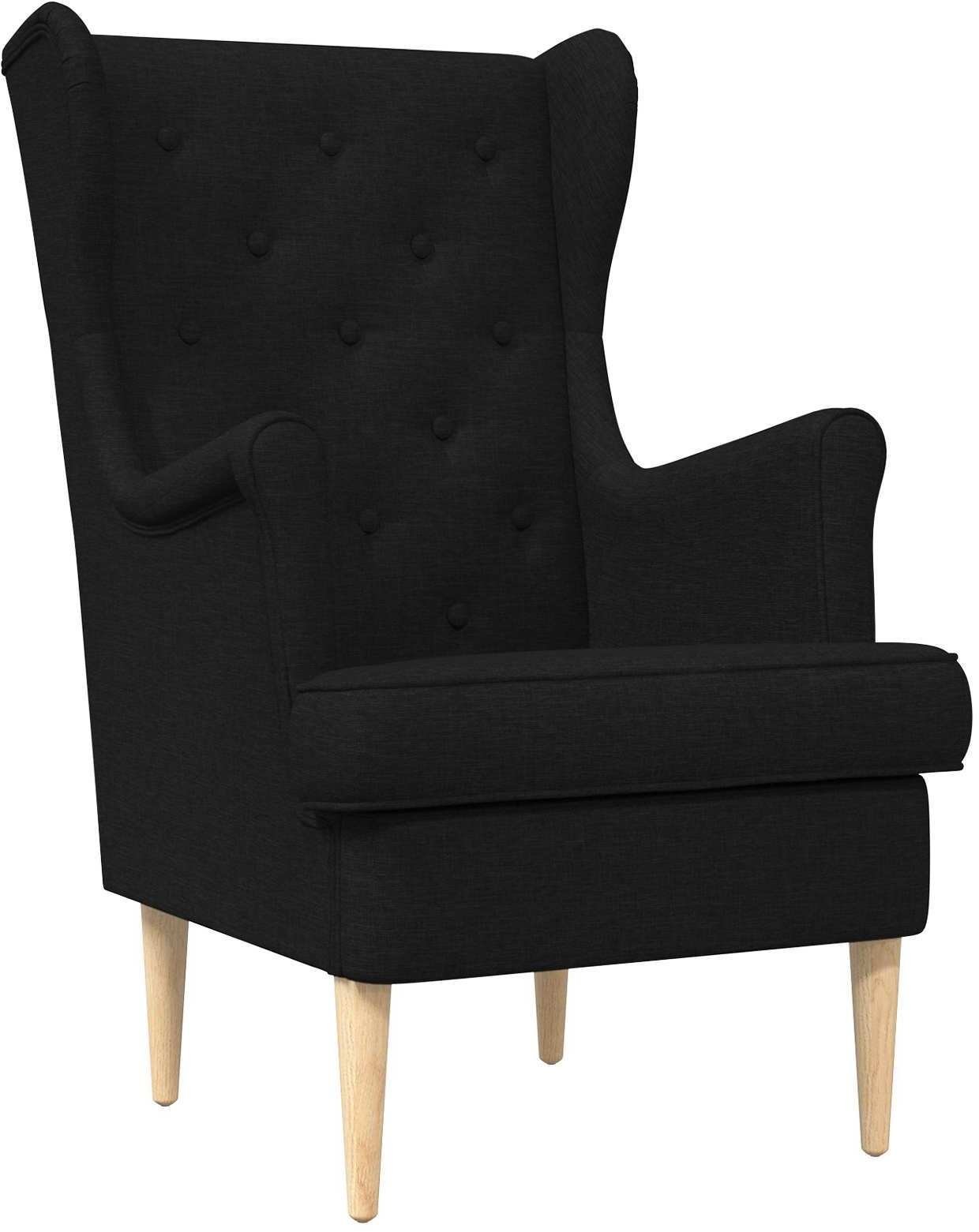 vidaXL vidaXL fotel Czarny tkanina