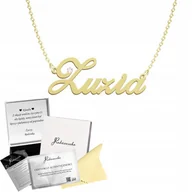 Łańcuszki - ZŁOTY NASZYJNIK Z IMIENIEM ZUZIA ŁAŃCUSZEK SREBRO 925 PREZENT DEDYKACJA - miniaturka - grafika 1