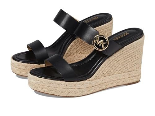 Michael Kors Lucinda Damskie espadryle na koturnie, Czarny (Black), 41 EU