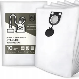 10x Worek do Odkurzacza Starmix Hs AR-1432 Ews Syntetyczny Tekstylny G9 - Worki do odkurzaczy - miniaturka - grafika 1