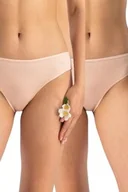 Majtki damskie - Figi damskie bawełniane (2pack) gładkie beżowe z niskim stanem LPR 185 Key - miniaturka - grafika 1