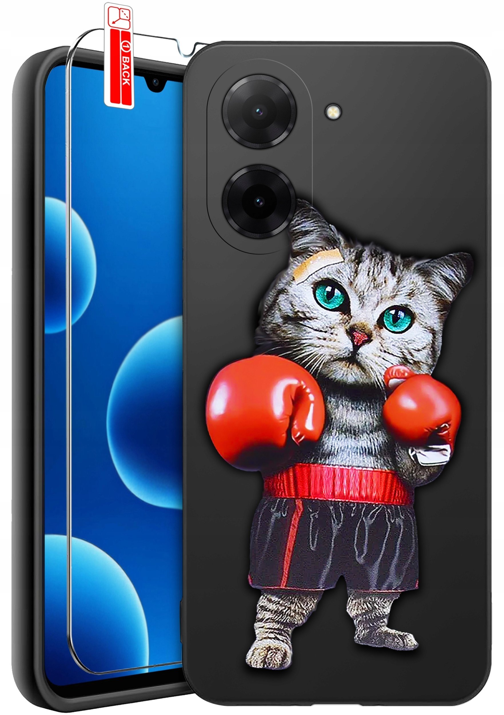 ETUI do Xiaomi Redmi A5 WZORY SILIKONOWE MATT CASE + SZKŁO 9H