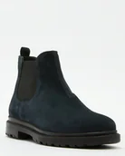 Botki męskie - Geox Sztyblety Męskie Granatowe Wsuwane Skórzane 39 Ż8b - miniaturka - grafika 1