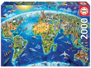Educa puzzle Charakterystyczne Miejsca Ziemi - Puzzle - miniaturka - grafika 2