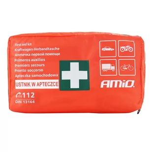 Pk-Mot 01691 Apteczka samochodowa pierwszej pomocy z ustnikiem DIN 13164 AMI-01691 - Apteczki i materiały opatrunkowe - miniaturka - grafika 1