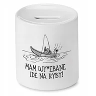 Skarbonki - SKARBONKA DLA WĘDKARZA MAM WY*EBANE IDE NA RYBY z Nadrukiem ze Zdjęciem - miniaturka - grafika 1