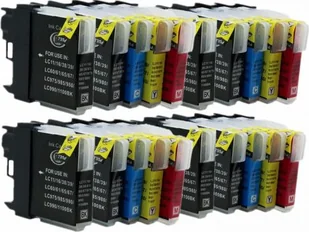 Tusz Brother 20x Tusz Do Brother LC-980 LC-1100 24/12ml CMYK - Tusze oryginalne - miniaturka - grafika 1