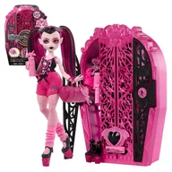 Lalki dla dziewczynek - Monster High Straszysekrety Potworne Sekrety Draculaura Lalka + Akcesoria - miniaturka - grafika 1