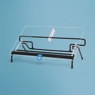 Deski z klipsem - R-Go Tools Uchwyt na dokumenty R-Go Flex Read, ergonomiczny, z miękką piankową podpórką pod nadgarstek, przezroczysty akryl - miniaturka - grafika 1