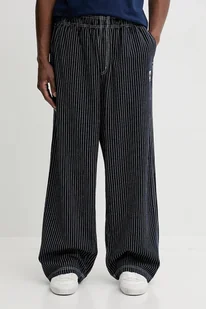 adidas Originals spodnie bawełniane Graphic Lo Ch męskie kolor granatowy proste JW0178 - Spodnie męskie - miniaturka - grafika 1