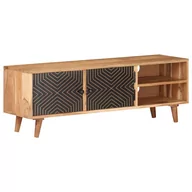Szafki RTV - vidaXL Lumarko Szafka pod TV, 115x30x39 cm, lite drewno akacjowe 322665 - miniaturka - grafika 1