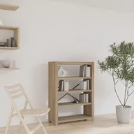 Regały - Regał Na Książki Z 4 Półkami, 80X30X110Cm, Lite Drewno Akacjowe - miniaturka - grafika 1